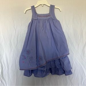 Kenzo Purple Layered Embroidered Kids Dress size 4A